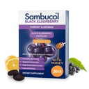 Sambucol Black Elderberry Throat Lozenge - Sambucus Elderberry Lozenges With Vitamin C, Zinc & Honey, Helping Soothe Scrachy Throat, High Antioksidants, Gluten- Free Count