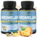 Cadane Organik 2 Paket 60capes dari Bromelain Capsules, dengan Bromelain, Quercetin, Elderberry, Ginger, Echinacea, Garlic, Black Pepper