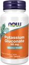 Sekarang makanan Potasium Gluconate, 100 CT