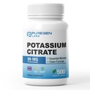 Potasium Lab Puregen Citrat 99 mg dari Suplemen Potasium Elemental 124; Tidak Ada Harmful Additives 124; Non-GMO, Gluten Free 124; Dibuat di USA - 500 Vegetarian Capsules