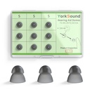 Set dari 9 Hearing Aids Domes, Silicone Power Domes Close Domes Ear Tips, Hearing Aid Replacement Domes, Fit RIC RITE dan Open FIT BTE Hearing Amplifier, Smoky Color, Small