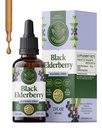 HERBAMA Black Elderberry Drops - Vegan Elderberry Extract for Imune Support - Non-GMO, Alkohol & Sugar- Free Immunity Suplemen, Persediaan 21- Day