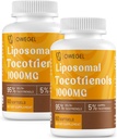 Vitamin E Tocotrienol Supplemen 1000mg - Potatensi Tinggi Lipomatif Kosules, 95% Delta & 5% Gamma Tecotrienol Dukung Skin, Bone, Antioksidant, 120 Softgeels