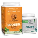 Sunwarrior Vegan Protein Powder 124; Unhafeared, 30 pelayan & Creatine Monohydrate Powder 126; Unflashing, 60