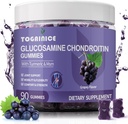 Glucosamin Chondroitin Sugar Free, Ekstra Kekuatan 1500mg Glucosamine dengan MSM & Turmeric, Dukungan Bersama Suplemen Pria & Perempuan, untuk Fleksibilitas Gabungan & Bone Health, 90 Count V01