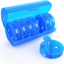 Weekly Pill Organizer 7 Day 2 Times sehari, Sukuos Large Travel Pill Box for Pills / Vitamin / Fish Oil / Suplemen, Kotak Organisasi Obat-obatan Harian, Kasus Pil Bebas BPA, Mudah dibersihkan