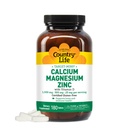 Country Life Calcium Magnesium Zinc dengan Vitamin D3 dan L- Glutamic Acid, Dietary Support Bone, Cerdened Gluten Free, 1000mg / 500mg / 25mg, 180 tablet
