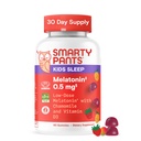 Anak SmartyPants Sleep Gummies dengan Melonalin 0.5mg: Chamomile & Vitamin D3, Sleep Aid, Strawberry Mango Flavor, 60 Count