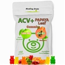 ACV Gummies & Papaya Extract gummies - Premium Enable Cider Vinegar Supplement - Iodin B6 B12 - Platosit Hair Skin & Heart Friendly (1, Reguler)