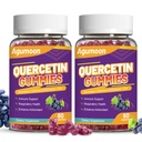 2 Pack Quercetin Gummies, 100mg Quercetin dengan Bromelain Zinc Elderberry, Immune & Antioksidant Dukungan, Gummi Vegan untuk Dewasa & Anak-anak, 120 Count