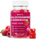 Glucosamin Chondroitin Gummies dengan MSM & Elderberry Ekstra Kekuatan 3000MG - Dukungan Bersama, Suplai Dukungan Ammune Antioksidan untuk Dewasa, Pria & Perempuan - 90 Raspberry Gummim