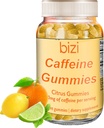 Bizi Caffeine Gummies for Men and Women, Energy Supplement to Boost Focus, Caffeine Gummies for Dewas, 30mg Caffeine per Gummy, Citrus Flavor (60 ct)