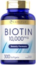 Carlyle Biotin 1000mcg 124; 300 Softgeels 124; Max Kekuatan untuk Rambut, Skin, dan Nails 124; Non-GMO, Gluten Free Supplemen