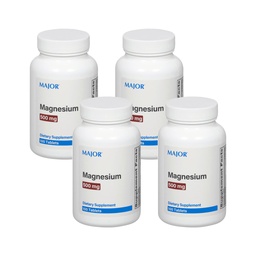 Mayor Magnesium 500mg - Magnesium Oxide Tablet - Dieter Suplemen - 100 Cacah (4 Pack)