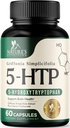 5 Hydroxytryptophan Capsules - 180mg per Serving 5 HTP Suplemen Plus Calcium for Brain Health & Sleep Dukung, Extra Eneronia Simplicifolia 5- HTP Formula, 5HTP, USA Bottle - 60 Capsules