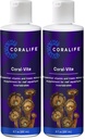Coralife Saltwater Fish Tank Aquarium Coral-Vite Limid Esquid Vitamin and Trace Mineral Suplemen untuk Reef Aquariums, 8 oz (Paket 2)