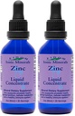 Eidon Ionic Mineral Liquid Zinc Konsentrat - Ionic Zinc Supplement Drops for Dewata dan Anak-anak, Dukung Sistem Imune, Rambut dan Kulit, Hati dan Ginjal Kesehatan, Mengembalikan Stress - 2 oz (Paket 2)