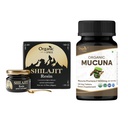 SPARIC ORGANIC Murni Himalaya Shilajit Resin & Mucuna Suplemen - 20g & 120 Tablet - 85 + Trace Mineral Fulvic Acid Resin & USDA Organik Mucuna Pruriens