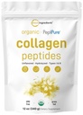 Mikro Ingrediens Collagen Peptides Powder Organik, 12oz 124; Tipe I & III + Natural Protein 124; Grass- Fed Bovine Source 124; Unflafected 124; Supports Skin, Gabungan & Bone Health 124; Paleo, Non-GMO
