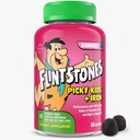 Flintstones untuk Picky Kids + Iron, Kids Multivitamin Gummies dengan Vitamin C, D, E, B6 dan Iron, Gummy Vitamin, Grape Flavored, 60 Gummies
