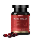 Antartika Krill Oil 500 mg, Phospholipid- Bound Omega- 3, EPA, DHA, dan Astaxanthin - Easy Absorbed - Supports Brain, Heart, and Gabungan Kesehatan - Non-GMO, Gluten- Free, 30 Softgeels