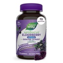 Nature 's Way Sambucus Zero Sugar Imune Gummies, Daily Imune Support *, Black Elderberry Extract, Vitamin C, Vitamin D3, Zinc, Sugar Free, Sugar Hooline Free, Plant-Based Sweeteners, 70 Gummies
