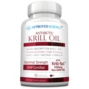 Approved Science Krill Oil - 2000mg Antartika Krill Oil, 650mcg Astaxanthin - 260mg EPA, 160mg DHA - 60 Softgels - 1 Bulan Suppply