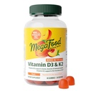 MegaFood Vitamin D3 K2 Gummies - Vitamin D 5000 IU for Bone & Ammune Health Plus Dupport for Optimal Calcium Absorpsi - Peach Flavor, Pectin Based - 60 Vegetarian D3 dan K2 Suplemen, 30 Pendamping