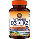 Vitalitown Vitamin D3 K2 Suplemen, D3 5000 IU, Vitamin K2 MK-7 100 mcg, Non-GMO, Gluten & Soy, untuk Bone, Teeth, Imune & Heart Health, 120 Softgels