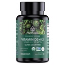 PlantFusion Organic Vegan D3 + K2 5.000 IU, 50MCG - Vitamin D Sourced from Plant Based Lichen and Vitamin K2, for Imune Dukung and Bone Health - 120 Capsules