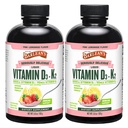 Barlean 's Pack of 2 Vitamin D3 + K2 Liquid Suplemen untuk Anak-anak dan Dewasa, 5000 IU Vitamin D, Pink Lemonade, Non-GMO, Gluten dan Dairy Free, 5.6 oz Masing-masing
