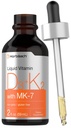 Horbäach Vitamin D3 K2 Liquid Drops 126; dengan MK7 124; 2 Fl Oz 124; Vegetarian, Non- GMO, Gluten Free Supplemen