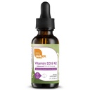 Zahler Vitamin D3 K2 Drops, Cair D3 dengan K2, 100IU dari Vitamin D dan 100mcg dari K2 per Serving, Mendukung Density Bone dan Calcium Absoprtion, 1Fl Oz.