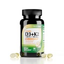 HealtA2Z ® Vitamin D3 (5.000 IU) + K2 (MK-7) Dibuat dengan Virgin Coconut Oil (Natural MCTS) - 90 Softgeels (Paket 1) - Membantu Calcium Absorpsi untuk Bones, Teeth, Mood & Imune Health