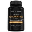 Vital Vitamin Astaxanthin 12mg Softgels - Made with Natural Astaxanthin - Suplemen untuk Provely Skin Hydration, Elasticity - Defend Cells Agage - Vegan, Made in the USA - 60 Soft Gels