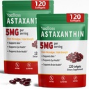 Suplemen Astaxanthin 212 - Premium Astaxanthin untuk Eye, Brain, Skin & Imune Dukungan, Mikroalgae Sumber, 240 Softgels