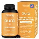 WellPath Astaxanthin 12mg Softgets Hob4; Vegan Astaxanthin Suplemen dari Microalgae 124; Antioksidants untuk Skin Hydration, Elasticity dan Eye Health 124; Non-GMO, dibuat di AS, 2 Pasokan Bulan