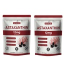 Astaxanthin 12mg Softgeels 124; Natural Algae- Derived Botanical Extract (Haematococcus pluvialis) Non-GMO, 120 Count per Bag (2)