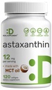DEAL SUPLEMENT ASTAxanthin 12 mg Per Serving, 120 Softgeels 124; Astaxanthin Suplemen dengan MCT Oil 124; Mikroalgae Sumber 124; Non-GMO