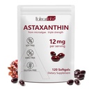 Daiasns Astaxanthin 12mg, Astaxanthin Antioxidant Suplemen Eye, Gabungan, Sirkulasi Internal dan Kesehatan Skin - Non- GMO, 120 Softgeels - 4 Bulan Suppply
