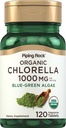 Piping Rock Chlorella 124; 1000mg 124; 120 Tablets 124; Blue-Green Algae 124; Broken Cell Wall Organik 124; Non-GMO, Gluten Free Suplemen