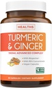 Turmeric dan Ginger Supplement (Non-GMO) 1980mg Serving - Turmeric Curcumin dengan Black Pepper Bioperine, Ginger Extract, dan 95% Curcuminoid Powder - Tumeric Joint Support Suplemen - 90 Capsules