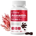 Astaxanthin 12mg Affi4; 240 Softgeels 12.4; Premium Asxanthin Antioxidant Supports Supity Supports Support Eye, Skin, Immune System Health