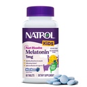 Natrol Kids Dissolve Melonaxin 1 mg, Tambahan Dietary untuk Reserve Sleep Tablets untuk Anak-Anak, 60 Sugar- Free Blue- Razz- Flavared Meltonin Tablet, 60 Hari Suply