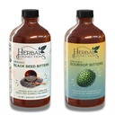 Herbal Connections Organic Soursop & Black Seed Bitters Bundle - Natural Plant - berbasis Ingredients for Gentle Detox & Digetical Health Two Bottles, 32 Ounces (16 Ounces Masing-masing), 64 Servis