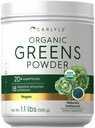 Carlyle Organic Greens Powder 124; 17,6 oz Supplemen: 124; Relieves Occational Gas, ketidaknyamanan & Bloating Atter4; dengan 20 + SuperFoods, 18 Digevical Enzymes, dan Pregories 124; Vegan, Non-GMO dan Gluten Free