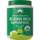 Peak Performance Organic Hijau Superfood Powder. Best Tasting Super Greens Powder dengan 25 + Organic Ingredians untuk Max Energy and Athletic Performance. Vegan Keto Green Juice Daily Drink