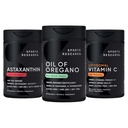 Penelitian Olahraga ® Antioksidan Dukung Kemasan - Minyak Oregano 9500mg + Triple Kekuatan Astaxanthin 12mg + Lipomal Vitamin C Tambahan 1000 mg