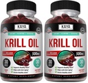 Kaya superial - Antartika Krill Oil 500mg dengan Omega 3, EPA, DHA, Phospholipids & Astaxanthin Suplemen - Brain & Health Vitamin