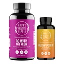 Happy Healthy Hippie Glow for It Astaxanthin Suplement & Go with The Flow Hormone Balance for Women 180ct